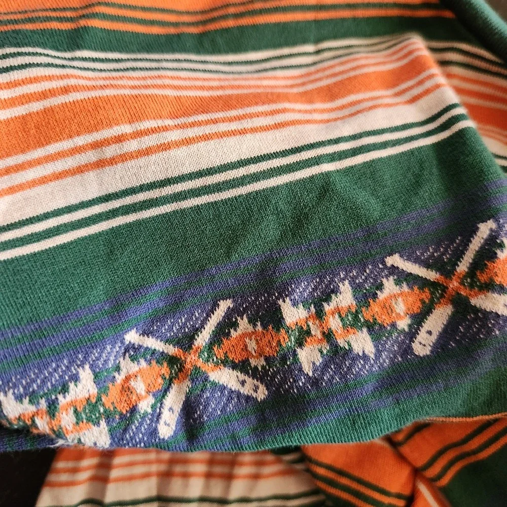 Polo Country Ralph Lauren Men's XL Striped Jacquard T-Shirt Southwestern Western